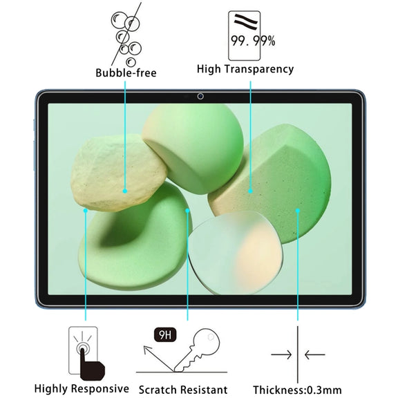 For Doogee T10W 10.1 2pcs 9H 0.3mm Explosion-proof Tempered Glass Film
