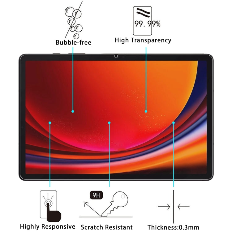 For Samsung Galaxy Tab S9 / Tab S9 FE 9H 0.3mm Explosion-proof Tempered Glass Film - Tab S9 Tempered Glass by PMC TechLife | Online Shopping South Africa | PMC TechLife