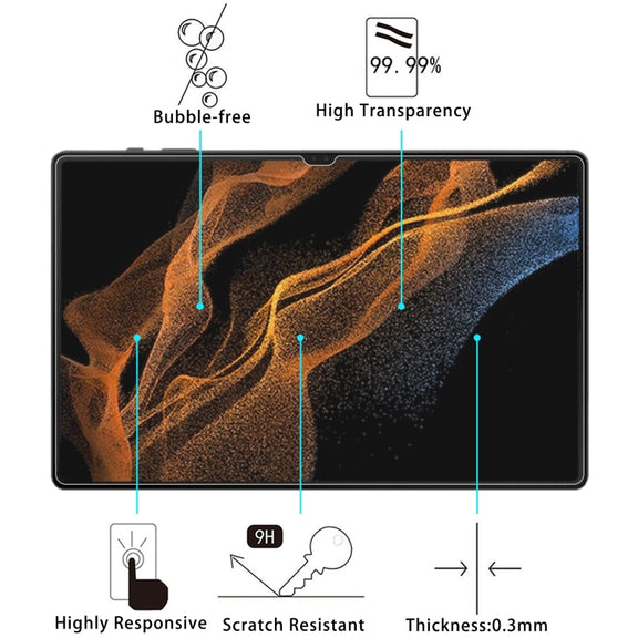 For Samsung Galaxy Tab S9 Ultra 9H 0.3mm Explosion-proof Tempered Glass Film