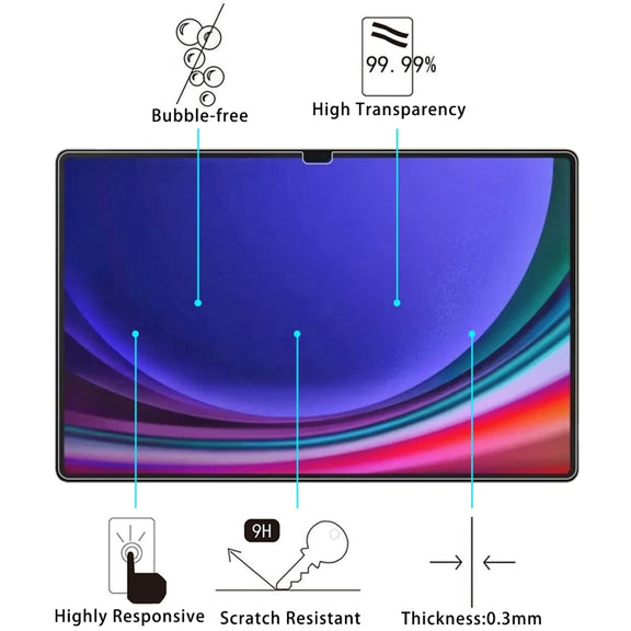 For Samsung Galaxy Tab S10 Ultra 14.6 2pcs 9H 0.3mm Explosion-proof Tempered Glass Film