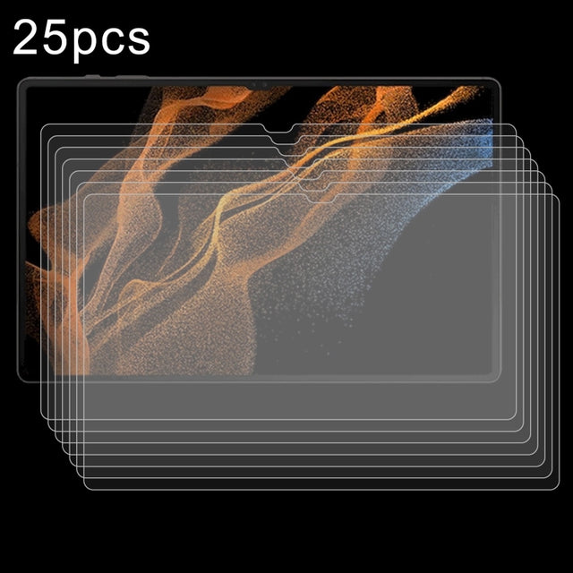 For Samsung Galaxy Tab S9 Ultra 25pcs 9H 0.3mm Explosion-proof Tempered Glass Film