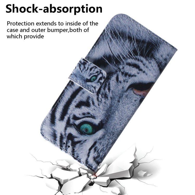 For iPhone 16 Coloured Drawing Flip Leather Phone Case(Tiger) - iPhone 16 Cases by PMC TechLife | Online Shopping South Africa | PMC TechLife | Buy Now Pay Later Mobicred