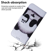For iPhone 16 Coloured Drawing Flip Leather Phone Case(Panda)