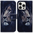 For iPhone 16 Pro Coloured Drawing Flip Leather Phone Case(Lion) - iPhone 16 Pro Cases by PMC TechLife | Online Shopping South Africa | PMC TechLife | Buy Now Pay Later Mobicred
