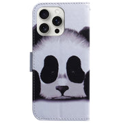 For iPhone 16 Pro Coloured Drawing Flip Leather Phone Case(Panda)