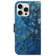 For iPhone 16 Pro Max Coloured Drawing Flip Leather Phone Case(Apricot)