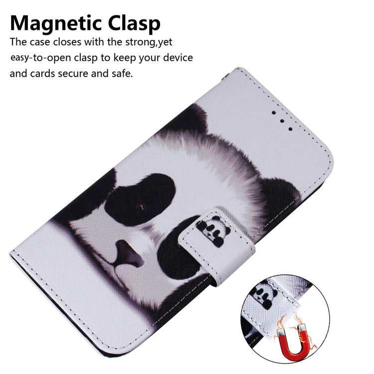 For iPhone 16 Pro Max Coloured Drawing Flip Leather Phone Case(Panda) - iPhone 16 Pro Max Cases by PMC TechLife | Online Shopping South Africa | PMC TechLife | Buy Now Pay Later Mobicred