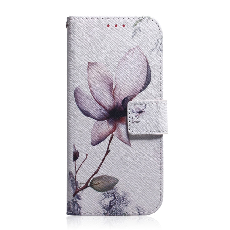 For iPhone 16 Pro Max Coloured Drawing Flip Leather Phone Case(Magnolia) - iPhone 16 Pro Max Cases by PMC TechLife | Online Shopping South Africa | PMC TechLife | Buy Now Pay Later Mobicred