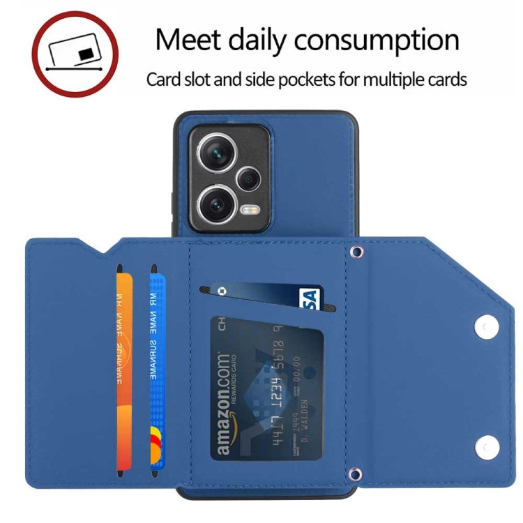 For Xiaomi Redmi Note 12 / Poco X5 5G Skin Feel PU + TPU + PC Card Slots Phone Case(Royal Blue) - Xiaomi Cases by PMC TechLife | Online Shopping South Africa | PMC TechLife | Buy Now Pay Later Mobicred