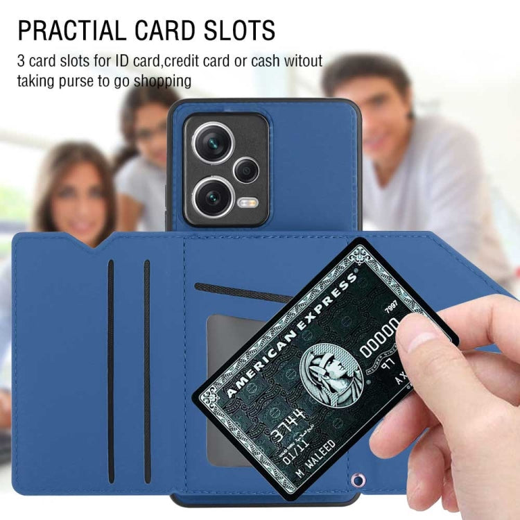 For Xiaomi Redmi Note 12 / Poco X5 5G Skin Feel PU + TPU + PC Card Slots Phone Case(Royal Blue) - Xiaomi Cases by PMC TechLife | Online Shopping South Africa | PMC TechLife | Buy Now Pay Later Mobicred