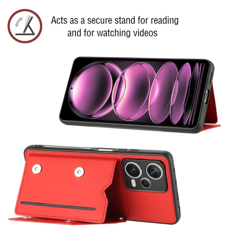 For Xiaomi Redmi Note 12 Pro 5G Skin Feel PU + TPU + PC Card Slots Phone Case(Red) - free shipping - PMC TechLife - Order now!