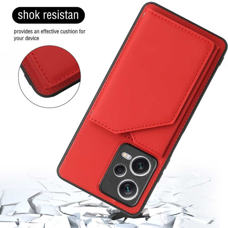 For Xiaomi Redmi Note 12 Pro 5G Skin Feel PU + TPU + PC Card Slots Phone Case(Red) - free shipping - PMC TechLife - Order now!
