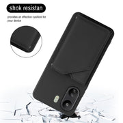 For Xiaomi Redmi 13C 4G / Poco C65 Skin Feel PU + TPU + PC Card Slots Phone Case(Black)