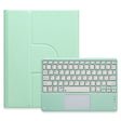 For iPad 10.2 2021 / Air 2019 Square Button 360 Degree Rotatable Bluetooth Keyboard Leather Case with Touchpad(Mint Green) - Universal by PMC TechLife | Online Shopping South Africa | PMC TechLife