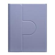 For iPad Air 2022 / iPad Pro 11 2021 Square Button 360 Degree Rotatable Bluetooth Keyboard Leather Case with Touchpad(Lavender Purple)