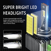 P15 1 Pair D1S / D1R DC10-32V / 35W / 6000K / 4000LM IP68 Water-resistant Car LED Headlight