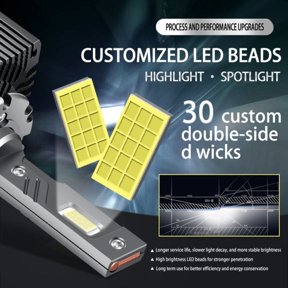 P15 1 Pair D1S / D1R DC10-32V / 35W / 6000K / 4000LM IP68 Water-resistant Car LED Headlight