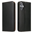For iPhone 16 Fierre Shann PU Genuine Leather Texture Phone Case(Black) - iPhone 16 Cases by FIERRE SHANN | Online Shopping South Africa | PMC TechLife | Buy Now Pay Later Mobicred