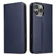 For iPhone 16 Pro Max Fierre Shann PU Genuine Leather Texture Phone Case(Blue) - iPhone 16 Pro Max Cases by FIERRE SHANN | Online Shopping South Africa | PMC TechLife | Buy Now Pay Later Mobicred