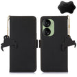 For Asus Zenfone 10 / Zenfone 9 Genuine Leather Magnetic RFID Leather Phone Case(Black) - ASUS Cases by PMC TechLife | Online Shopping South Africa | PMC TechLife | Buy Now Pay Later Mobicred