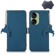For Asus Zenfone 10 / Zenfone 9 Genuine Leather Magnetic RFID Leather Phone Case(Blue) - ASUS Cases by PMC TechLife | Online Shopping South Africa | PMC TechLife | Buy Now Pay Later Mobicred