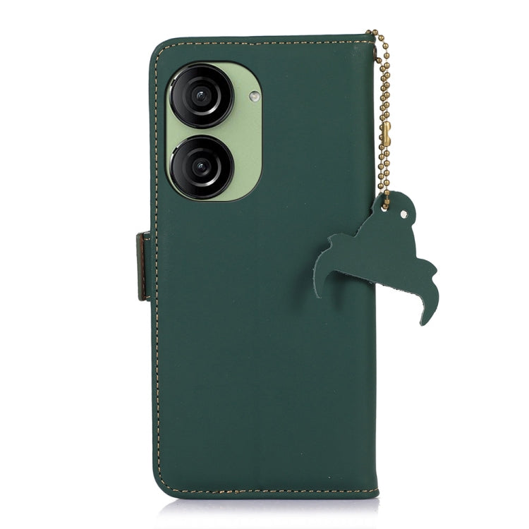For Asus Zenfone 10 / Zenfone 9 Genuine Leather Magnetic RFID Leather Phone Case(Green) - free shipping - PMC Jewellery - Order now!
