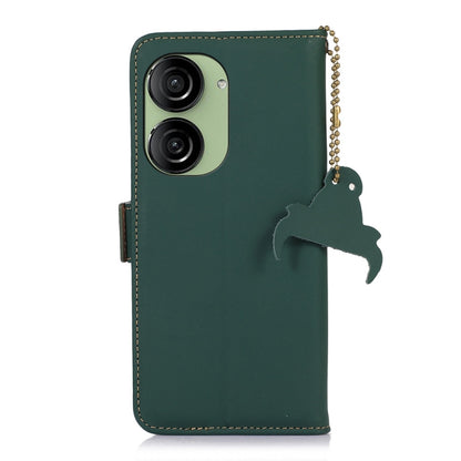 For Asus Zenfone 10 / Zenfone 9 Genuine Leather Magnetic RFID Leather Phone Case(Green) - free shipping - PMC Jewellery - Order now!