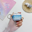 For AirPods Pro Transparent Glitter Bluetooth Earphone Protective Case(Dark Blue) - For AirPods Pro by PMC Jewellery | Online Shopping South Africa | PMC Jewellery | Buy Now Pay Later Mobicred