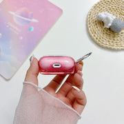 For AirPods Pro Transparent Glitter Bluetooth Earphone Protective Case(Dark Blue)