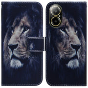For Realme C67 4G Global Coloured Drawing Flip Leather Phone Case(Lion)