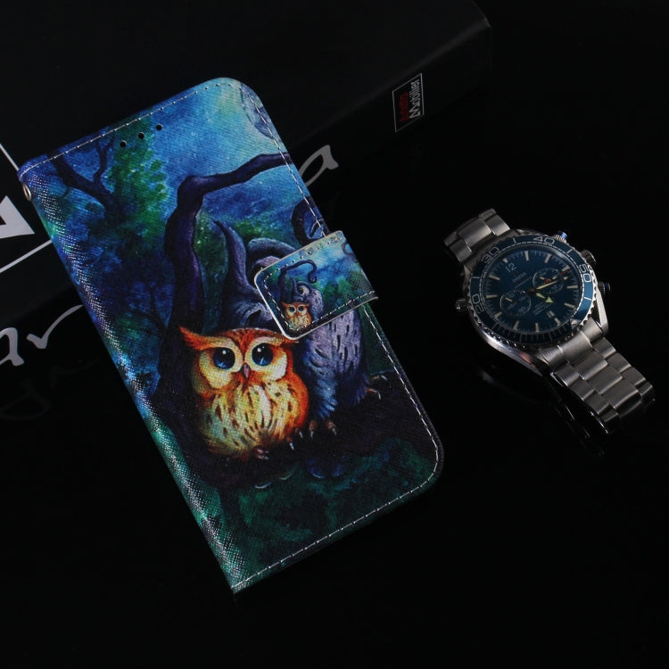 For OPPO Reno11 Global Coloured Drawing Flip Leather Phone Case(Oil Painting Owl) - Reno11 Cases by PMC TechLife | Online Shopping South Africa | PMC TechLife | Buy Now Pay Later Mobicred
