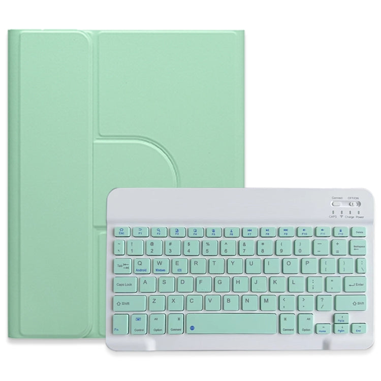 For iPad 10.2 2021 / Air 2019 Square Button 360 Degree Rotatable Bluetooth Keyboard Leather Case(Mint Green) - Universal by PMC TechLife | Online Shopping South Africa | PMC TechLife