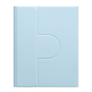 For iPad Air 2022 / iPad Pro 11 2021 Three-color Backlight White 360 Degree Rotatable Bluetooth Keyboard Leather Case(Sky Blue)