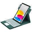 For iPad 10th Gen 10.9 2022 Round Button 360 Degree Rotatable Bluetooth Keyboard Leather Case with Touchpad(Dark Green) - Universal by PMC TechLife | Online Shopping South Africa | PMC TechLife