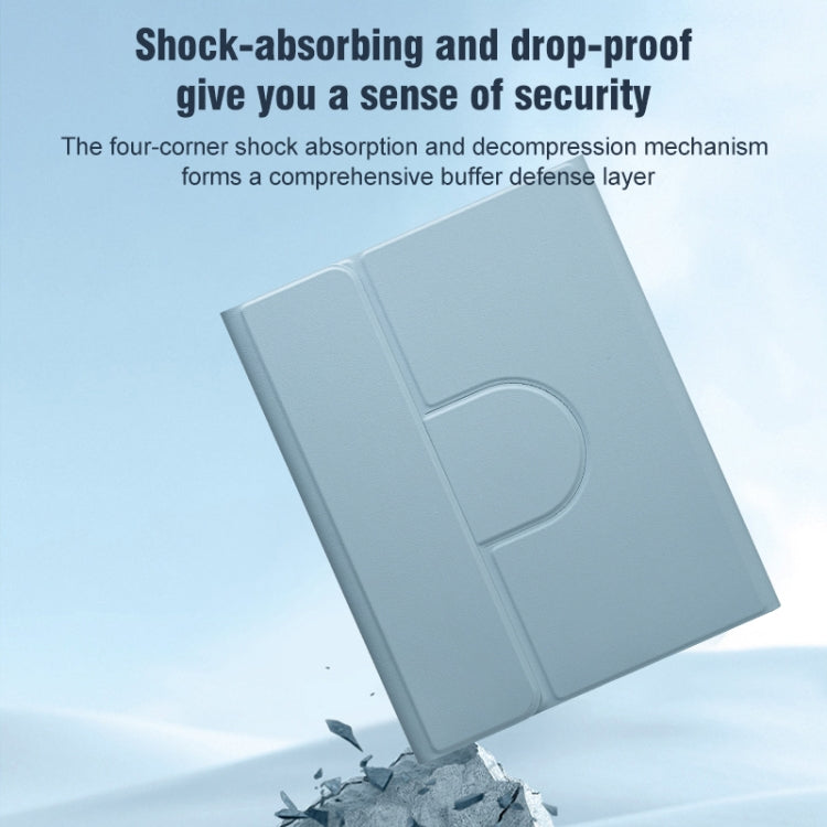 For iPad Air 2022 / iPad Pro 11 2021 Round Button 360 Degree Rotatable Bluetooth Keyboard Leather Case(Light Purple) - Universal by PMC TechLife | Online Shopping South Africa | PMC TechLife