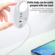 YF-106 USB- C / Type-Cx2+USBx2 Oval PD Socket Phone Charger with Light, Plug Type:UK Plug(White)