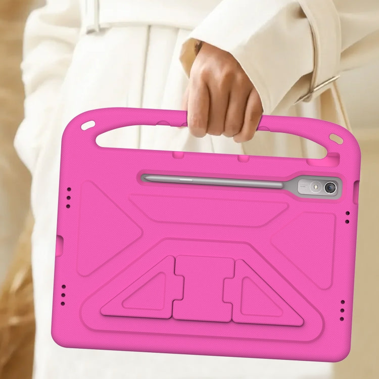 For Lenovo Tab P12 12.7 Handle Portable EVA Shockproof Tablet Case(Rose Red) - Lenovo by PMC TechLife | Online Shopping South Africa | PMC TechLife | Buy Now Pay Later Mobicred