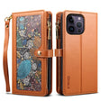 For iPhone 16 Pro ESEBLE Star Series Lanyard Zipper Wallet RFID Leather Case(Brown) - free shipping - PMC TechLife - Order now!