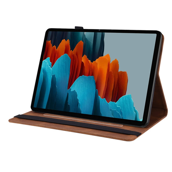 For Samsung Galaxy Tab S9+ Butterfly Flower Embossed Leather Tablet Case(Brown)
