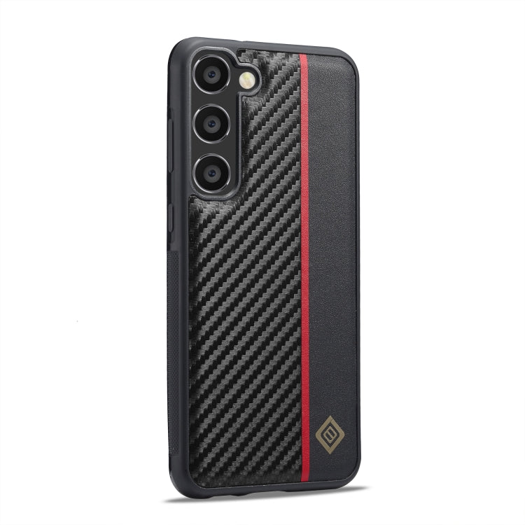 For Samsung Galaxy S23 LC.IMEEKE 3 in 1 Carbon Fiber Texture Shockproof Phone Case(Black) - Galaxy Phone Cases by LC.IMEEKE | Online Shopping South Africa | PMC TechLife