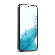 For Samsung Galaxy S22 LC.IMEEKE 3 in 1 Carbon Fiber Texture Shockproof Phone Case(Black)