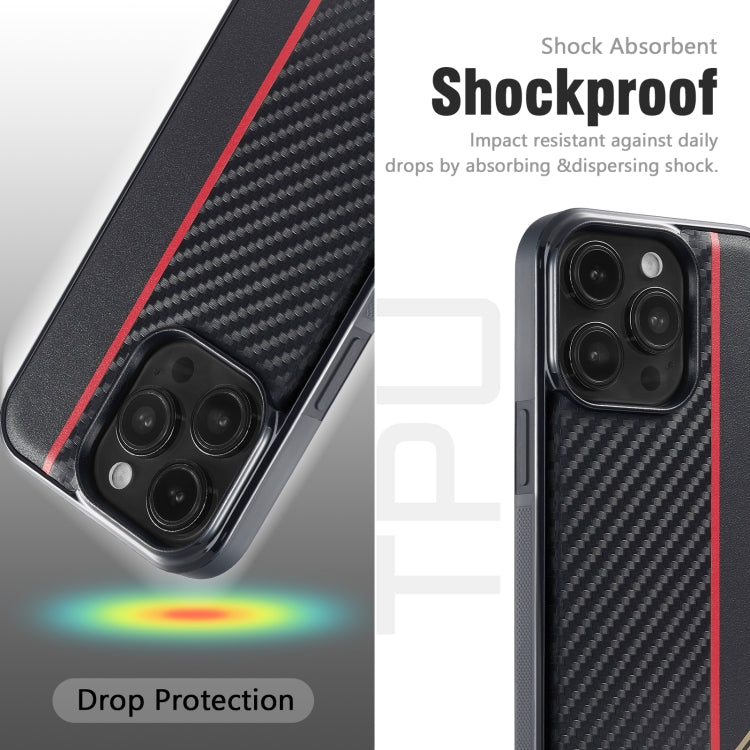 For Samsung Galaxy S22 LC.IMEEKE 3 in 1 Carbon Fiber Texture Shockproof Phone Case(Black)