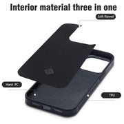 For Samsung Galaxy S22 LC.IMEEKE 3 in 1 Carbon Fiber Texture Shockproof Phone Case(Black)