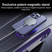 For iPhone 13 Multifunctional MagSafe Holder Phone Case(Pink)