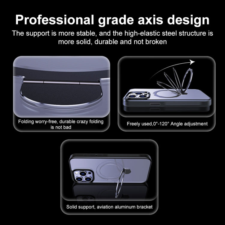 For iPhone 13 Multifunctional MagSafe Holder Phone Case(Pink) - iPhone 13 Cases by PMC TechLife | Online Shopping South Africa | PMC TechLife