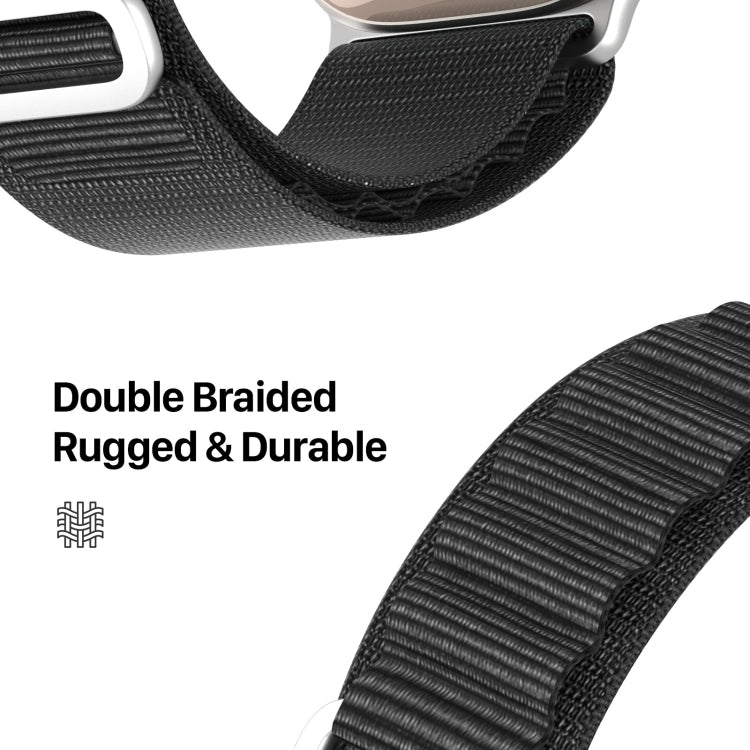 For Apple Watch Series 8 41mm DUX DUCIS GS Series Nylon Loop Watch Band(Black)