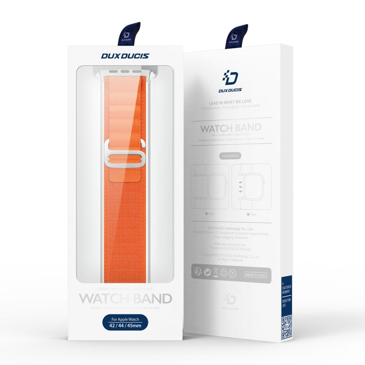 For Apple Watch SE 2022 40mm DUX DUCIS GS Series Nylon Loop Watch Band(Orange)