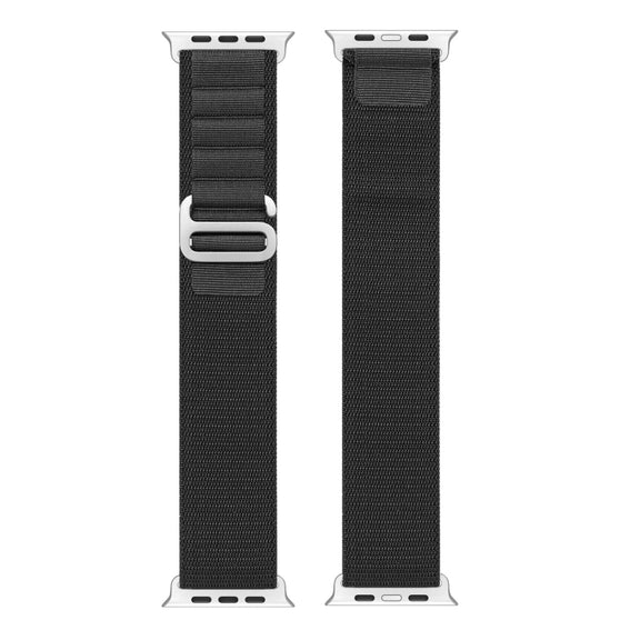 For Apple Watch SE 2022 44mm DUX DUCIS GS Series Nylon Loop Watch Band(Black)