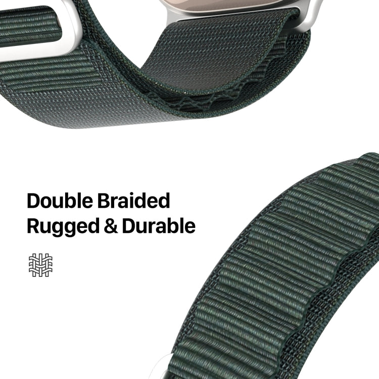 For Apple Watch Series 7 41mm DUX DUCIS GS Series Nylon Loop Watch Band(Green)