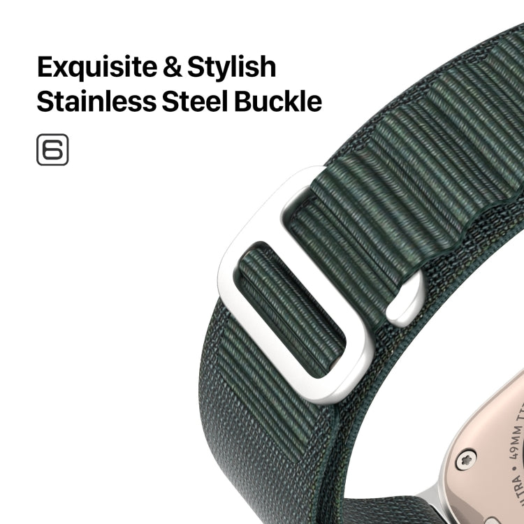 For Apple Watch Series 7 41mm DUX DUCIS GS Series Nylon Loop Watch Band(Green)